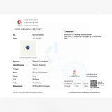 1.81 carat Natural vivid blue sapphire oval faceting detail | SARATTI  