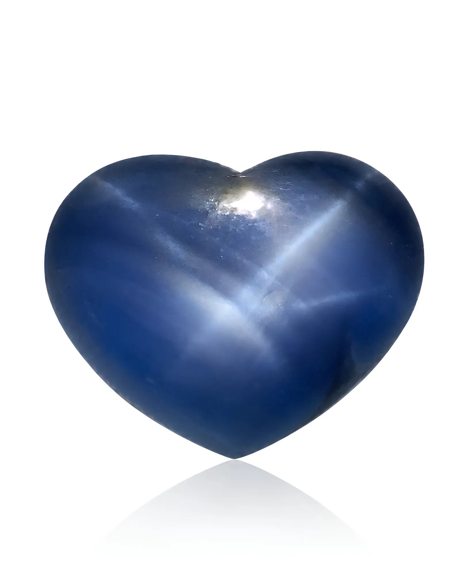 1.84ct Unheated Natural Blue Star Sapphire heart main view | SARATTI