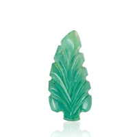 1.86 carats Green Natural Emerald | Carved Leaf
