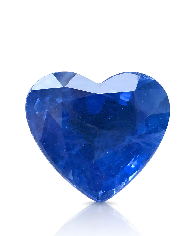 1.91ct Natural Cornflower Blue Sapphire heart main view | SARATTI