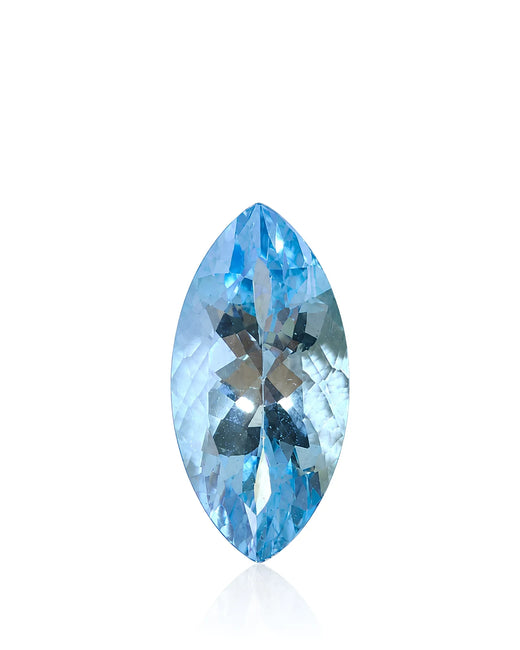 1.92ct Natural Santa Maria Aquamarine marquise front view | SARATTI