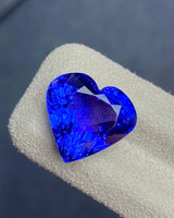 10.00 carat Natural Tanzanite heart rear view | SARATTI