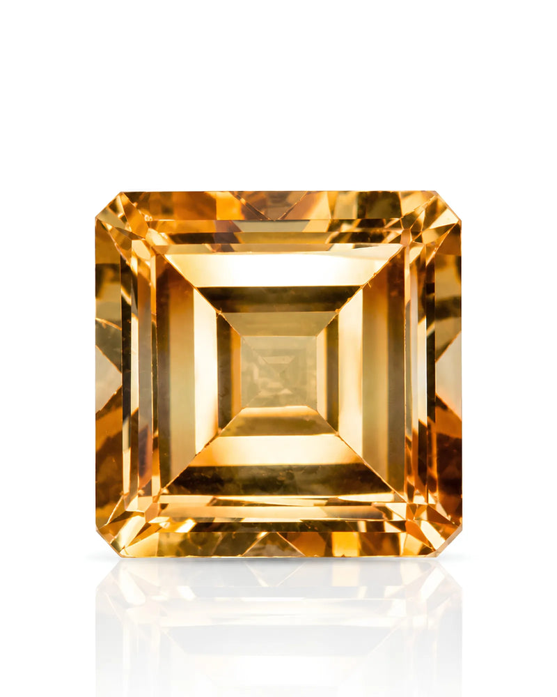 10.01ct Natural Brazilian Imperial Topaz Asscher main view | SARATTI