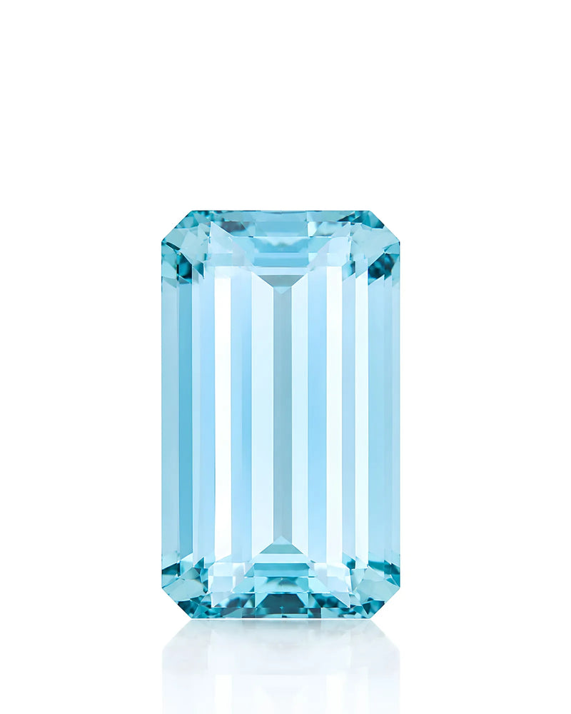 10.89ct Natural Santa Maria Aquamarine octagonal front view | SARATTI