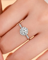Alaya – Heavenly Harmony Natural Round Diamond Halo Engagement Ring