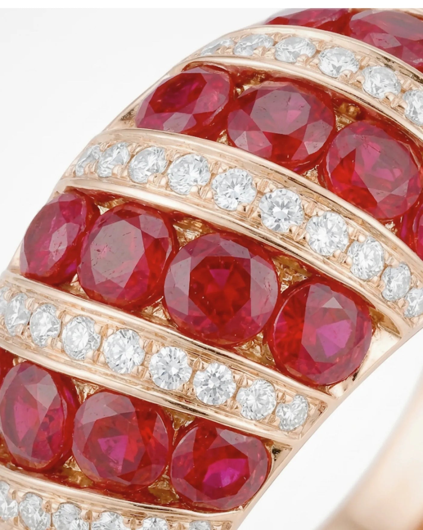 Crimson Strata – Natural Ruby & Diamond Ring