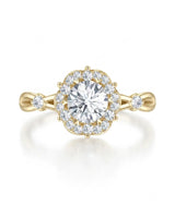Emory – Eternal Presence Natural Round Diamond Halo Ring