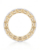 Emerald Cut Diamond Eternity Band in White Gold