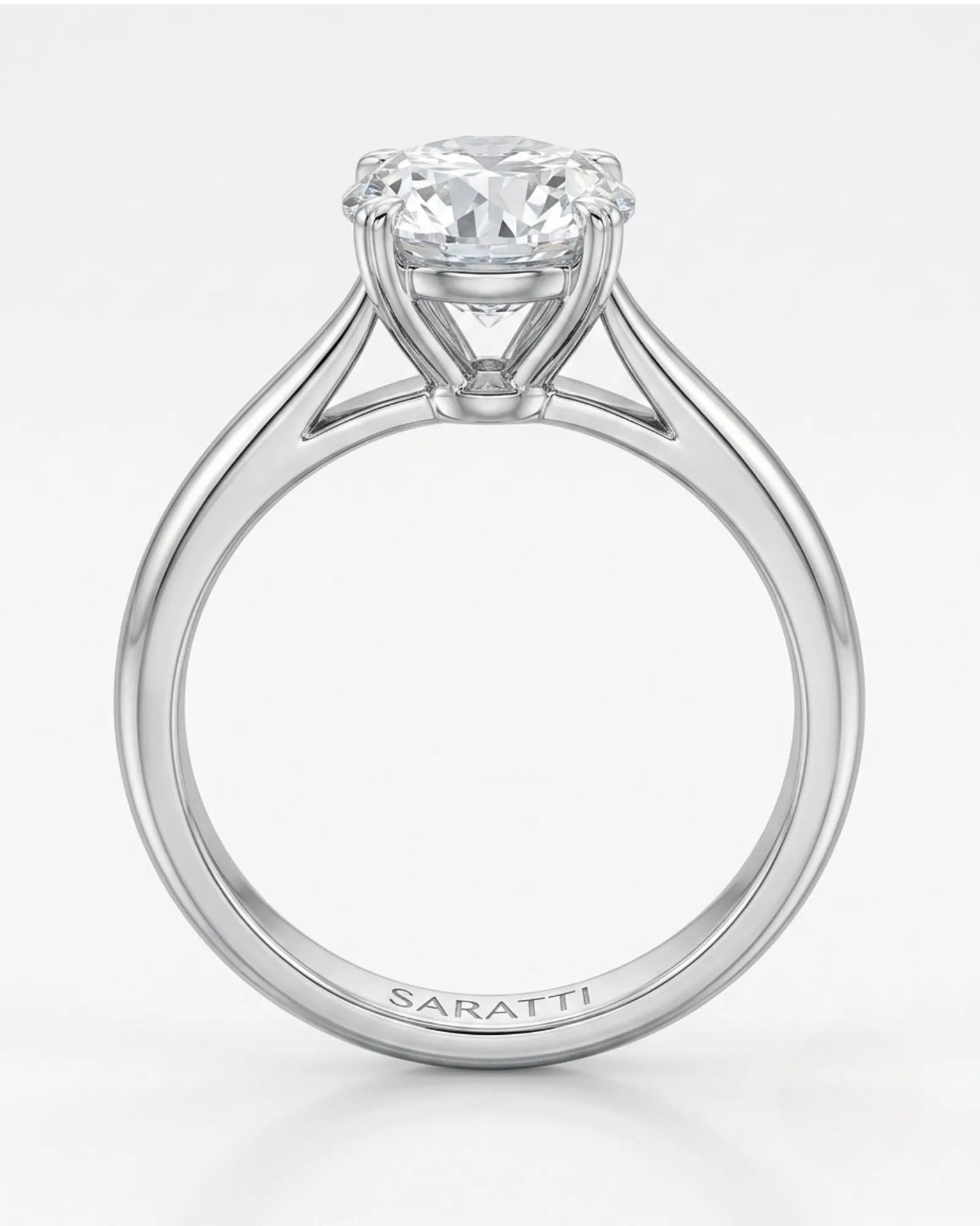 Fiore – Sparkly Bloom Natural Round Diamond Tulip Solitaire Ring
