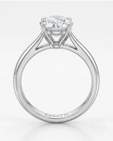 Fiore – Sparkly Bloom Natural Round Diamond Tulip Solitaire Ring