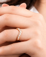 Yellow Gold Wedding Band with Diamonds