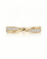 Twisted Shank Natural Diamond Eternity Wedding Band