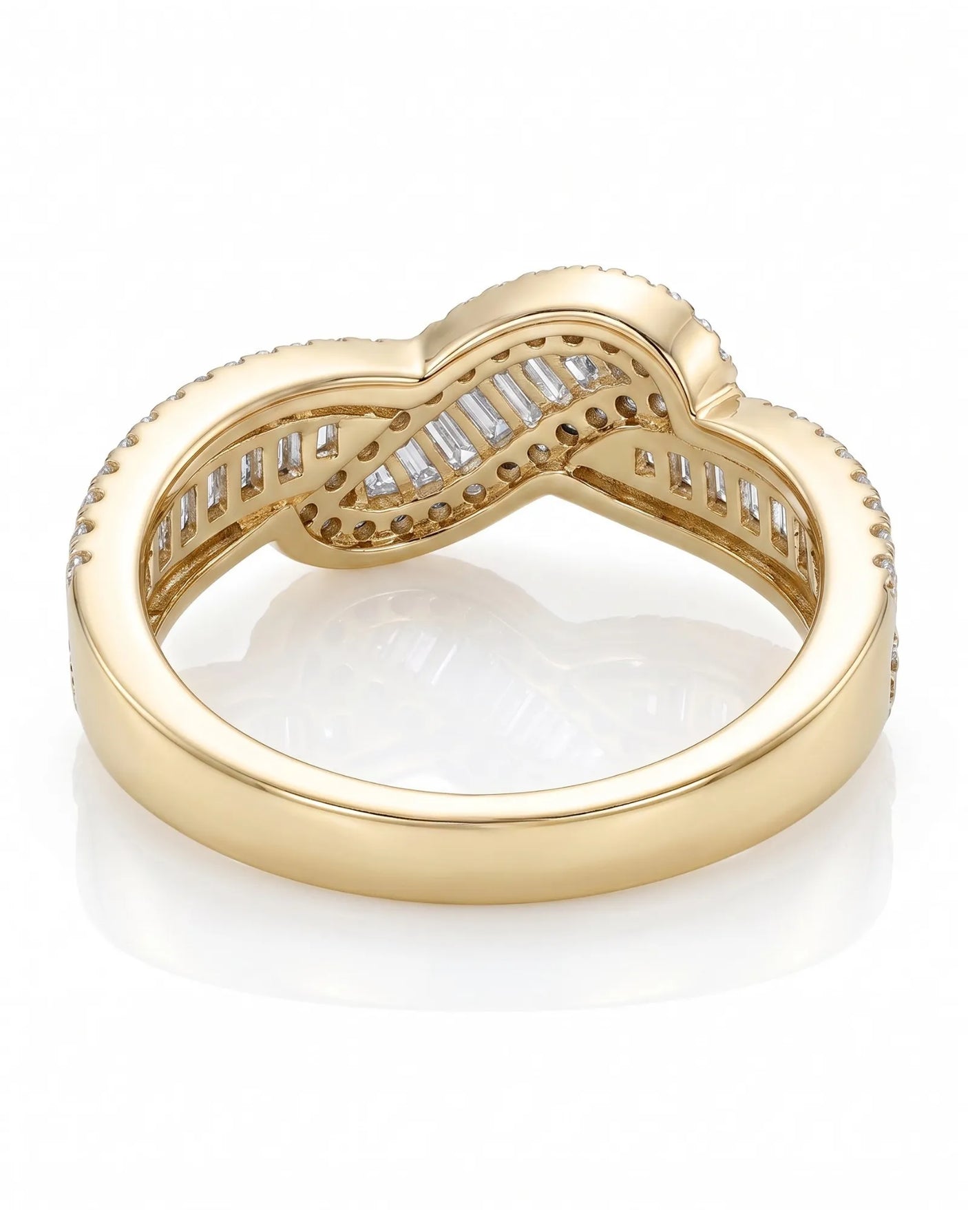 Baguette Eternity Band with Diamonds in White Gold