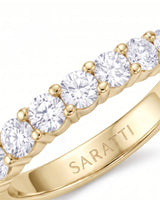 Round Diamond Half Eternity Band in White Gold