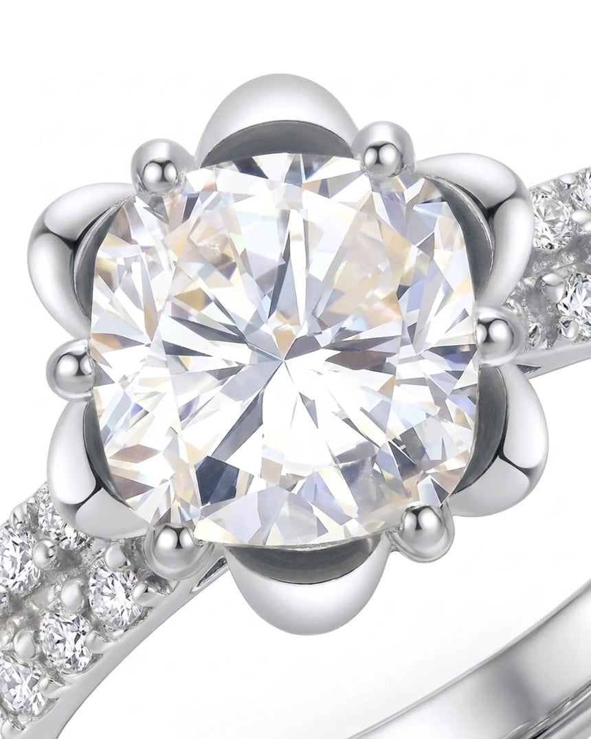 LAURE • Cushion Moissanite Yellow Ring
