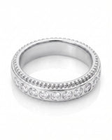 Two Tone Wedding Band Women's with Diamonds