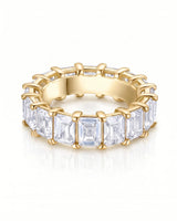 Emerald Cut Eternity Band in White Gold