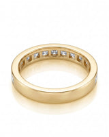 Princess Cut Diamond Wedding Band in Yellow Gold