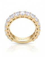 Radiant Cut Diamond Eternity Platinum Band