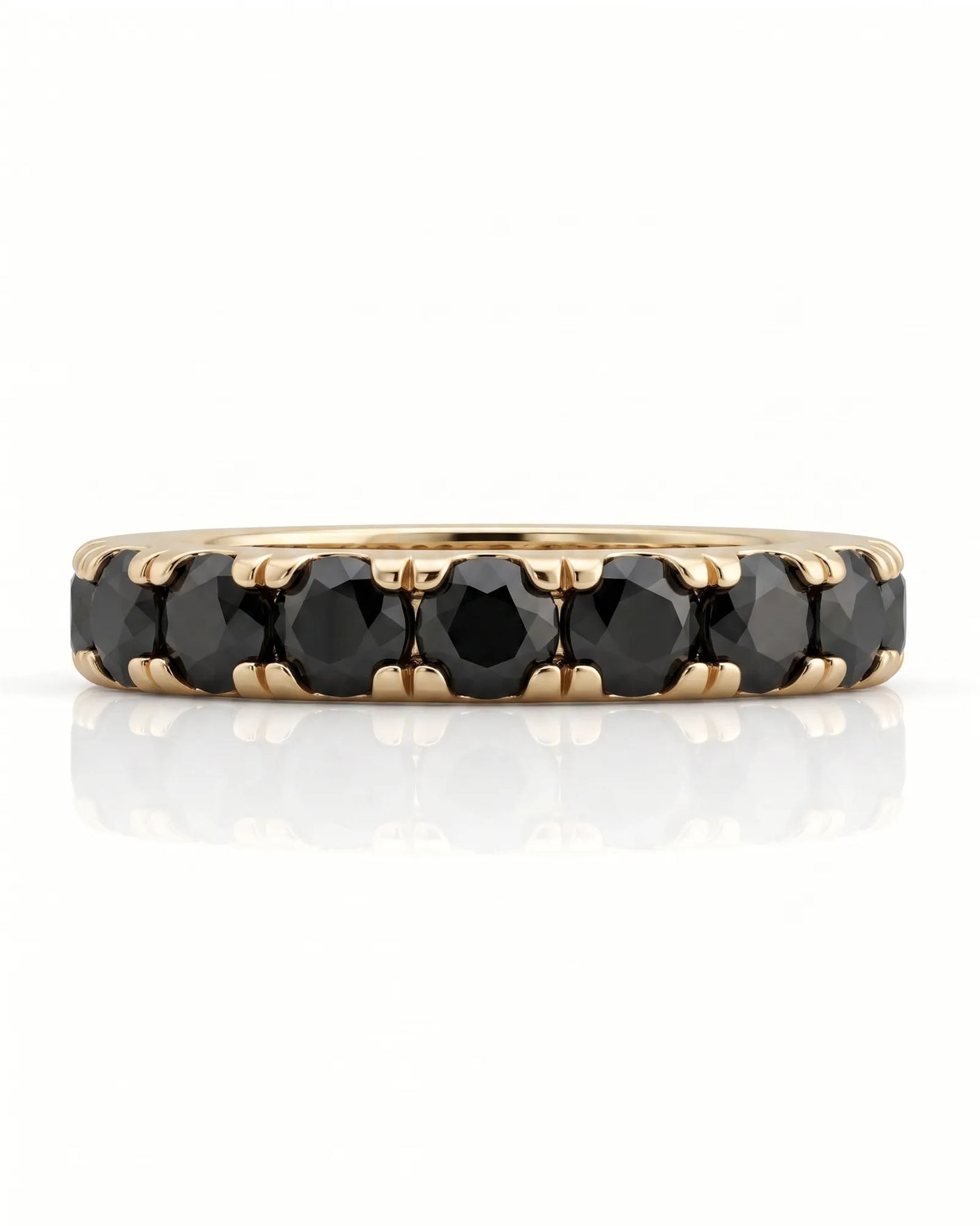 Black Natural Diamond Eternity Band