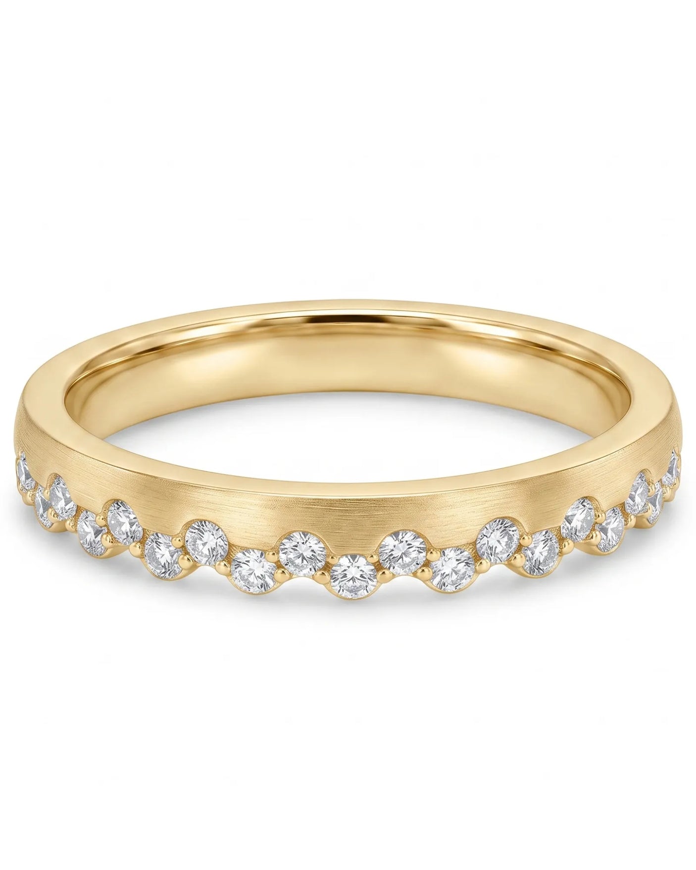 Princess Tiara Diamond Eternity Wedding Band