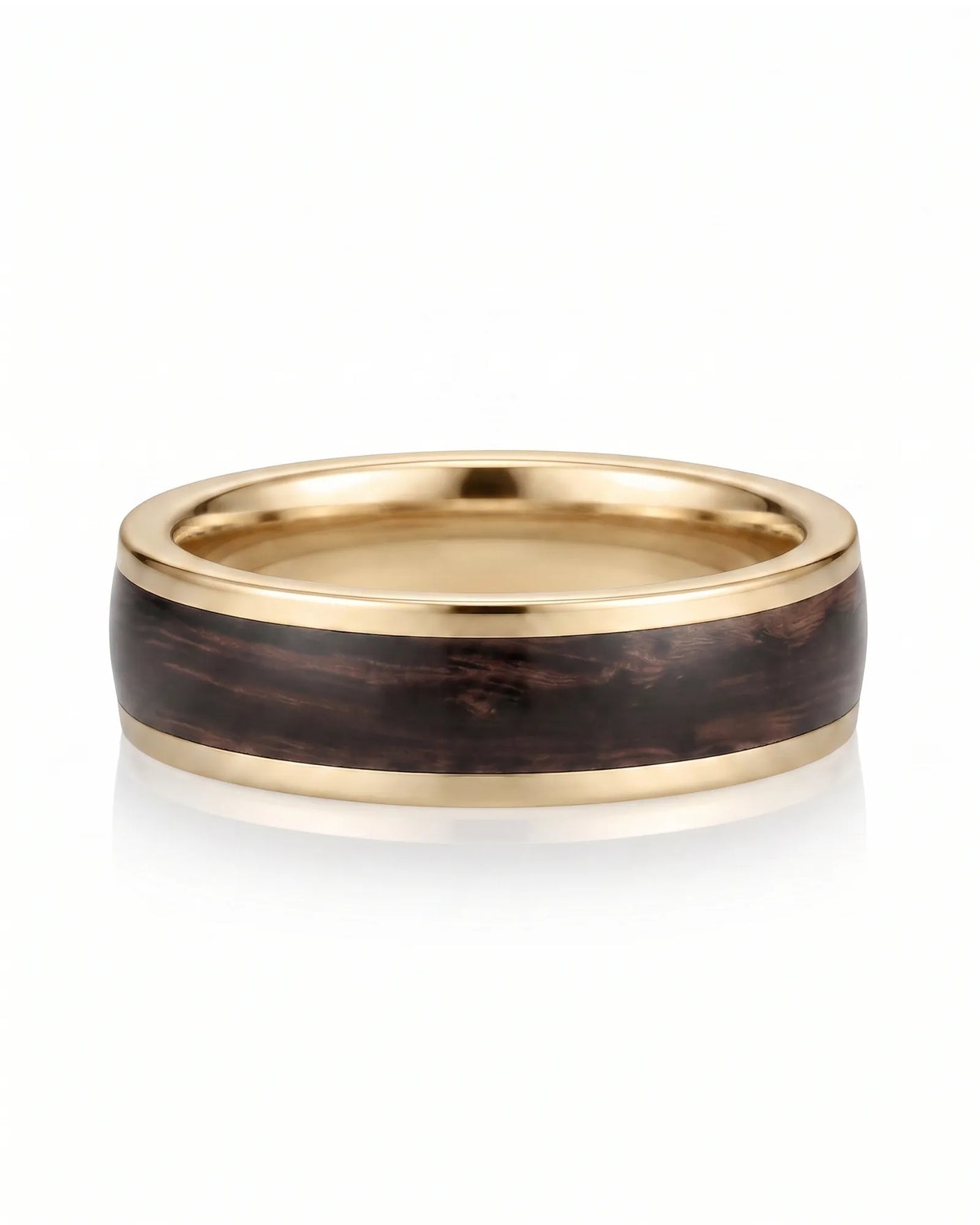 Enamel Ring with Wood Inspired Design