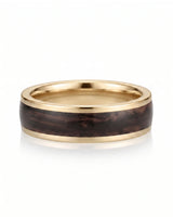 Enamel Ring with Wood Inspired Design