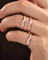 Oblong Channel Set Diamond Eternity Wedding Band