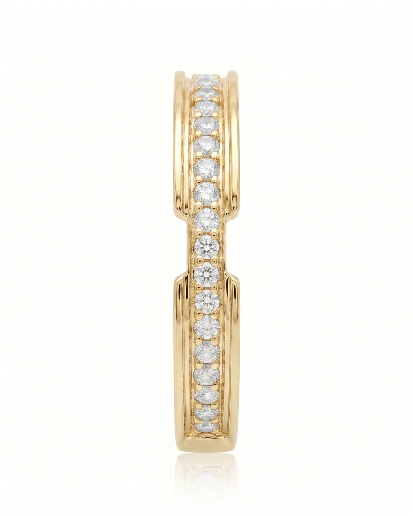 Round Diamond Wedding Band in White Gold