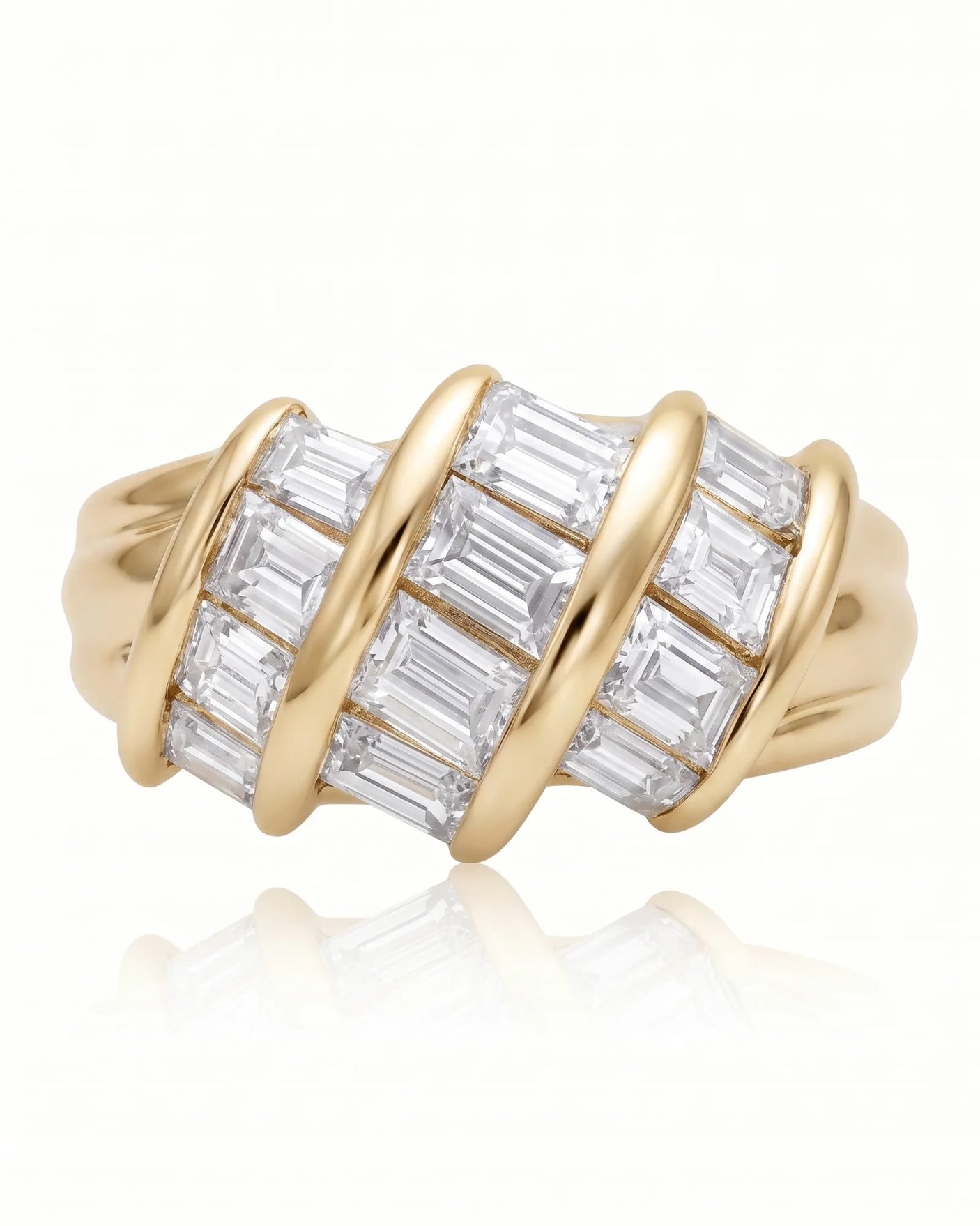 Baguette Eternity Band in Yellow Gold