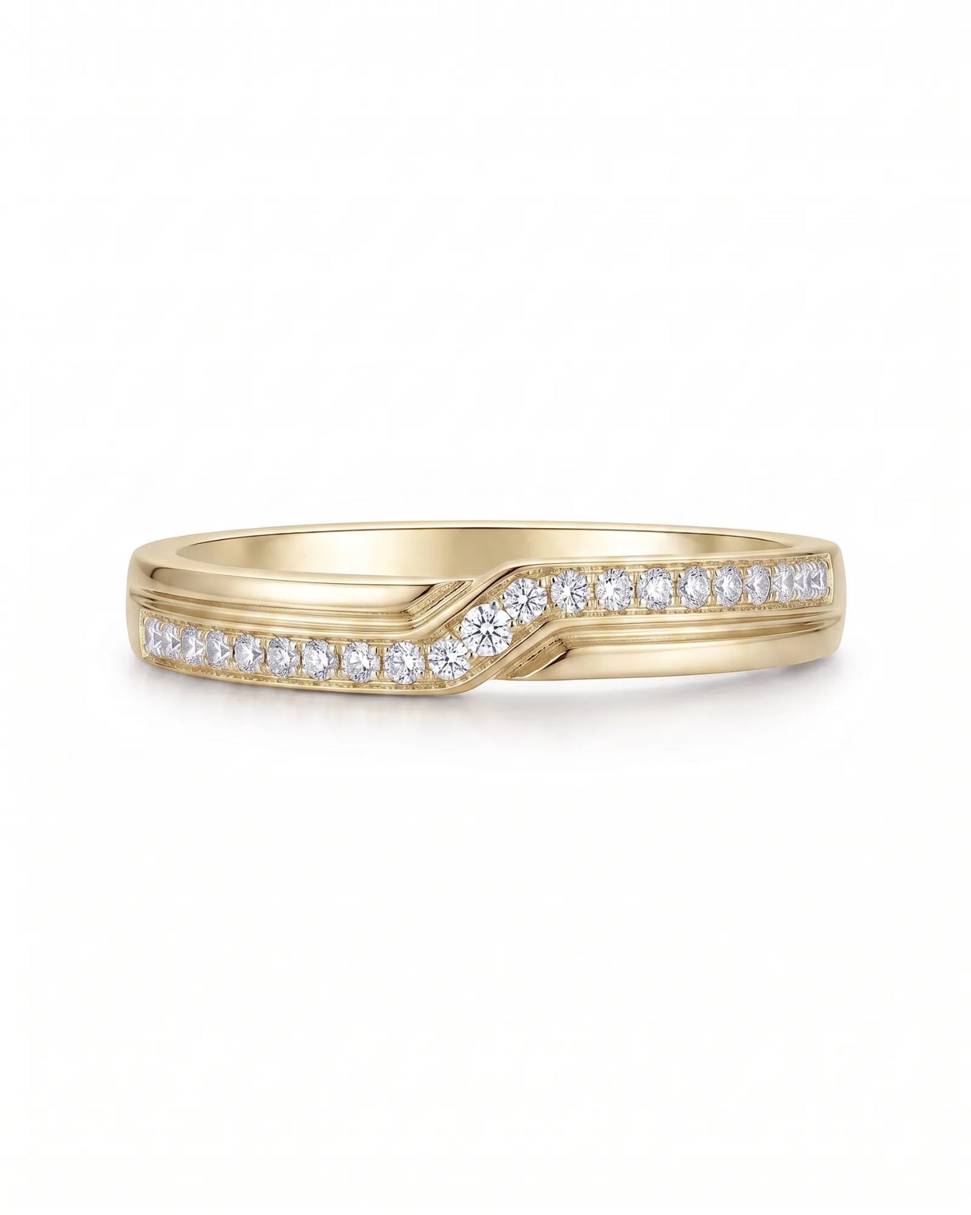 Channel Set Diamond Band Wedding Set