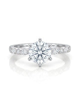 Faye – Natural Round Diamond Six-Prong Engagement Ring