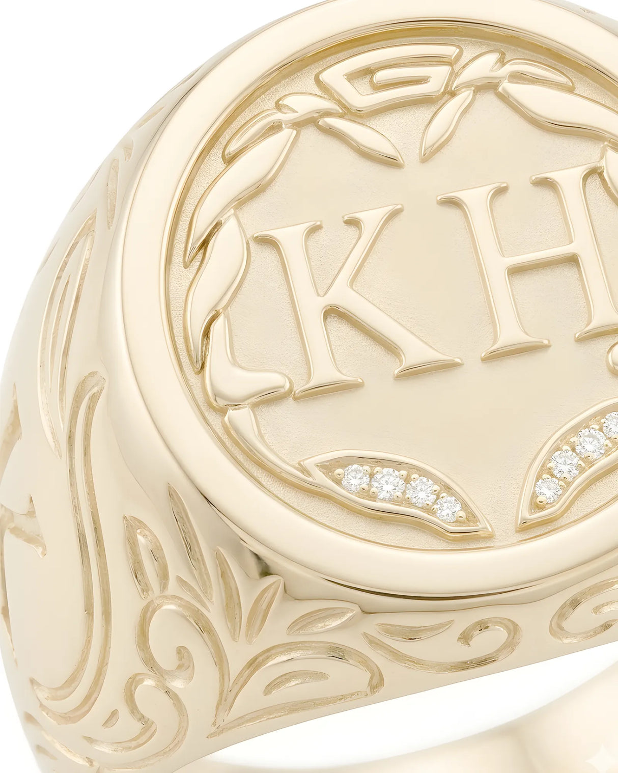 18K Gold Initials Handcrafted Gold Ring - SARATTI