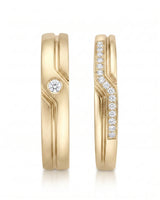 Channel Set Diamond Band Wedding Set