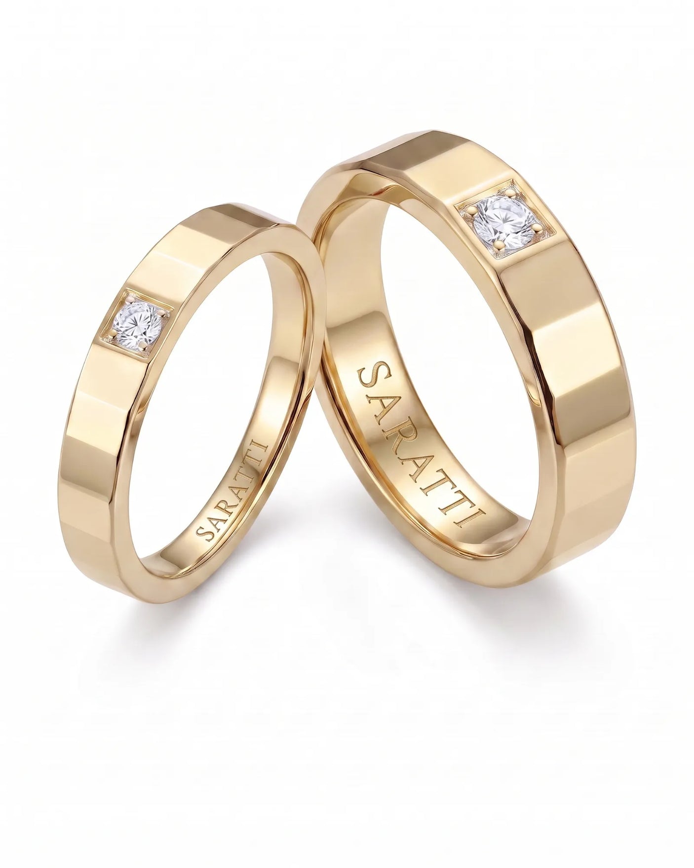 Aura Diamond Wedding Set | His & Hers