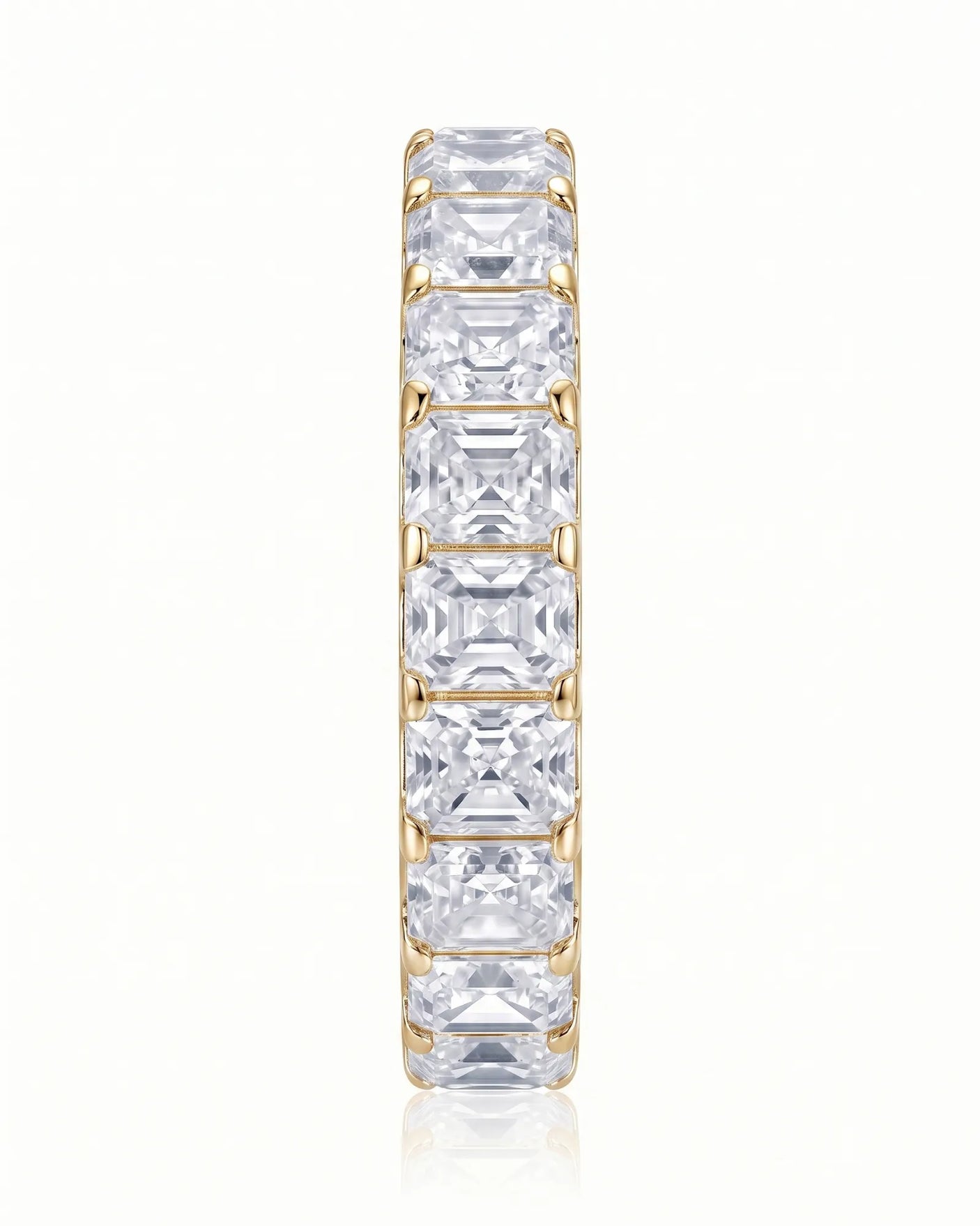 Radiant Cut Diamond Eternity Platinum Band