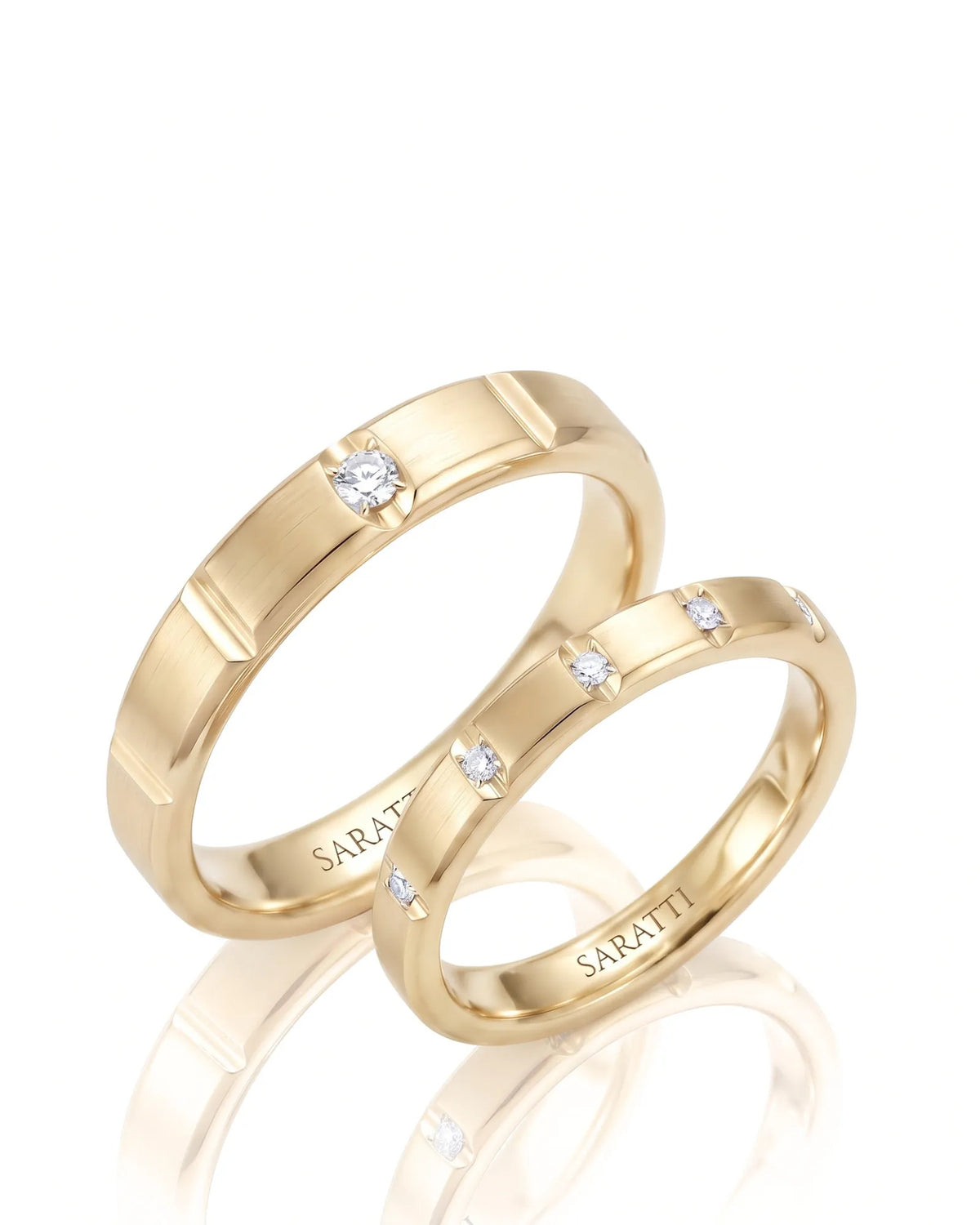 Linear Covenant Wedding Set | His & Hers