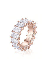 Emerald Cut Eternity Band in White Gold