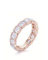 Emerald Cut Diamond Eternity Band in White Gold