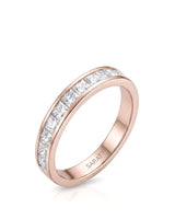 Princess Cut Diamond Wedding Band in Yellow Gold