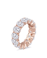 Thick Oval Diamond Wedding Bands 14 carats