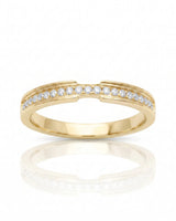 Round Diamond Wedding Band in White Gold
