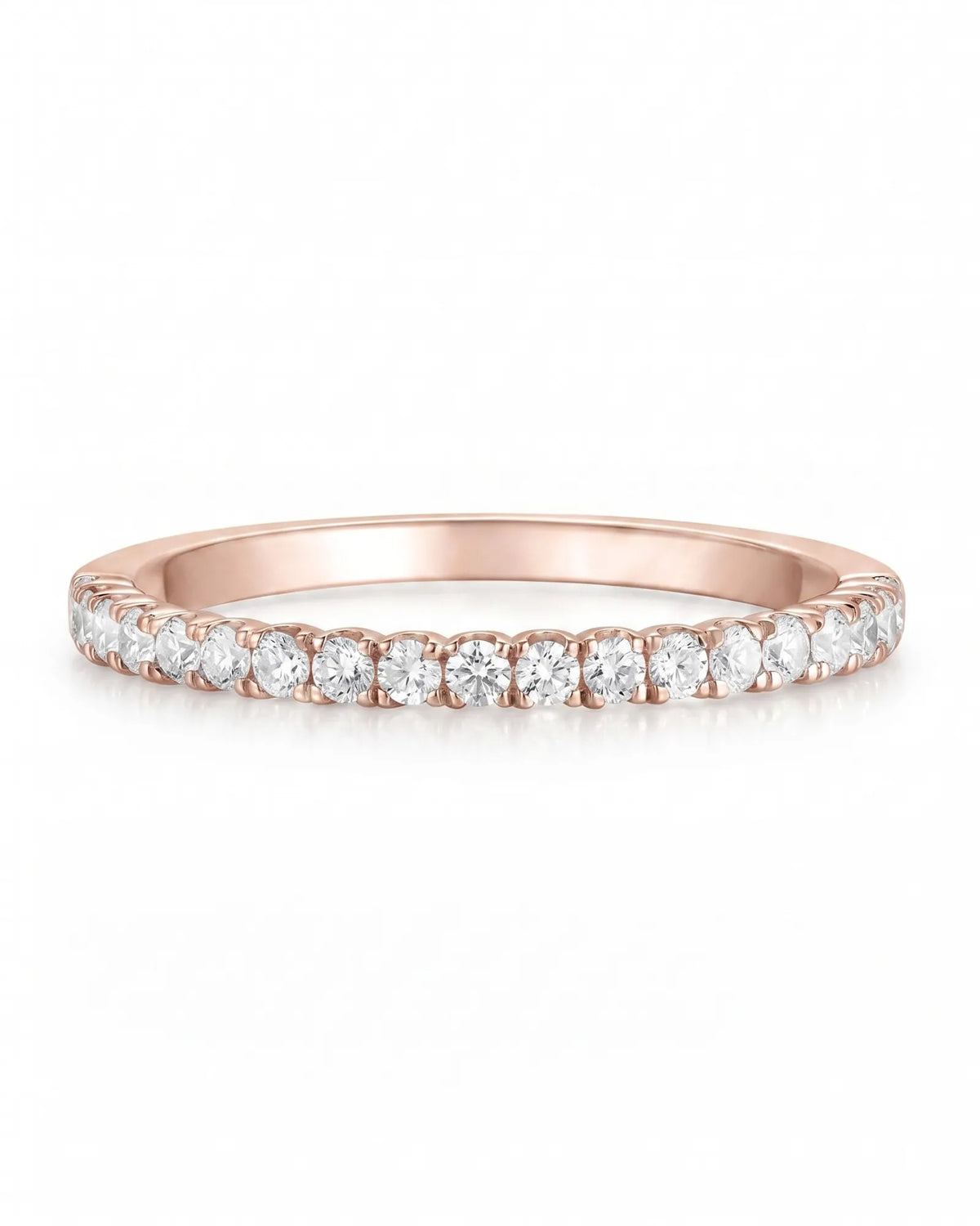 2mm Diamond Wedding Band in Yellow Gold