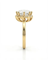AYALA • 4 carat Moissanite Ring in White Gold with Halo