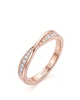 Twisted Shank Natural Diamond Eternity Wedding Band