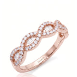Rose Gold Eternity Band with Baguette Diamonds