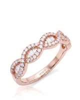 Rose Gold Eternity Band with Baguette Diamonds