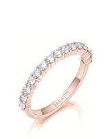 Round Diamond Half Eternity Band in White Gold