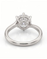 Kira – Lovely Crown Natural Round Diamond Solitaire Ring