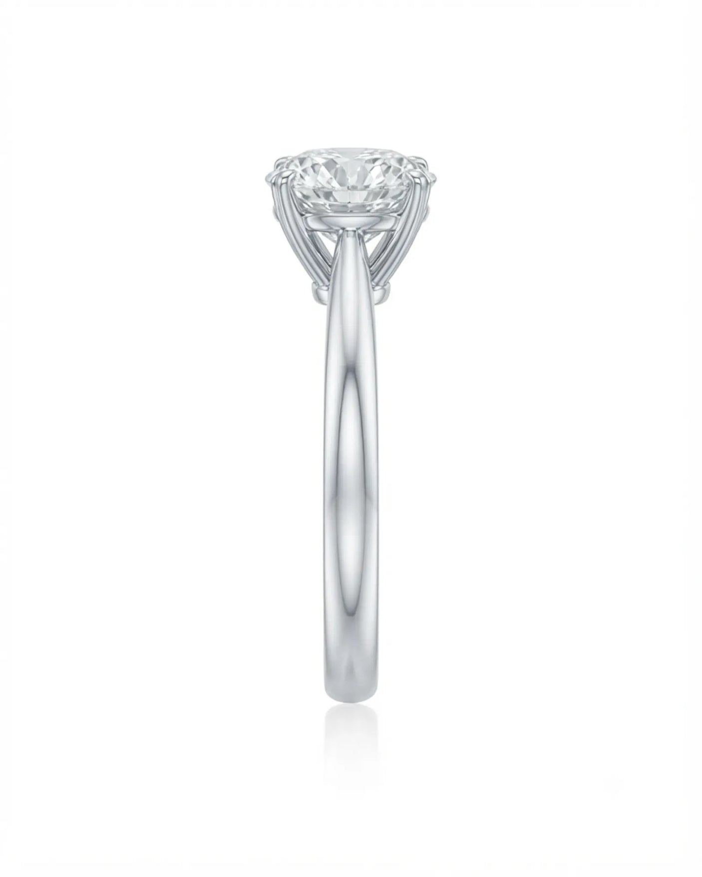 Fiore – Sparkly Bloom Natural Round Diamond Tulip Solitaire Ring